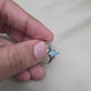 925 SOLID STERLING SILVER NATURAL AQUAMARINE GEMSTONE HANDMADE RING, LEAF DEGISN BRIDAL RING ALL SIZES AVAILABLE