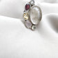 925 SOLID STERLING SILVER NATURAL MULTI GEMSTONES HANDMADE RING, ALL SIZES AVAILABLE