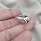 925 SOLID STERLING SILVER NATURAL PERIDOT GEMSTONE HANDMADE RING HEART DESIGN , ALL SIZES AVAILABLE