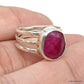 925 SOLID STERLING SILVER NATURAL GEMSTONES HANDMADE 3 BAND RING, ALL SIZES AVAILABLE