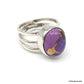 925 SOLID STERLING SILVER NATURAL GEMSTONES HANDMADE 3 BAND RING, ALL SIZES AVAILABLE
