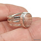 925 SOLID STERLING SILVER NATURAL GEMSTONES HANDMADE 3 BAND RING, ALL SIZES AVAILABLE