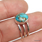 925 SOLID STERLING SILVER NATURAL GEMSTONES HANDMADE 3 BAND RING, ALL SIZES AVAILABLE
